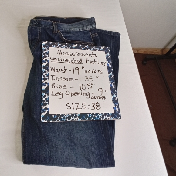 7 For All Mankind Men's Standard Button-Fly Straight Leg Denim Blue Jeans 38 - Picture 11 of 12